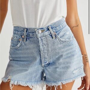 Agolde Parker Vintage Shorts - Blue Denim Shorts